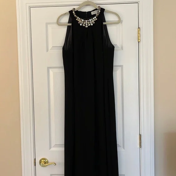 Tahari | Dresses | Tahari Jeweled Neck Evening Gown | Poshmark